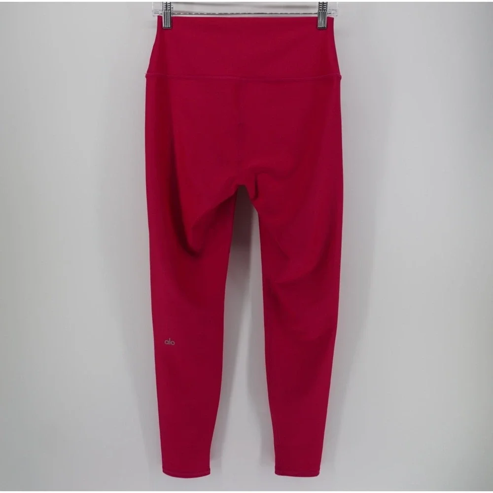 Alo Yoga Pink High Waist Airlift Leggings Large RN 87370 Hot Pink Gym Pilates